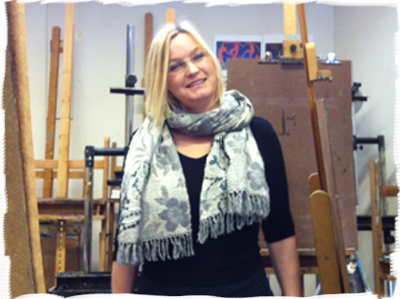 Willemien in het atelier Willemien in het atelier